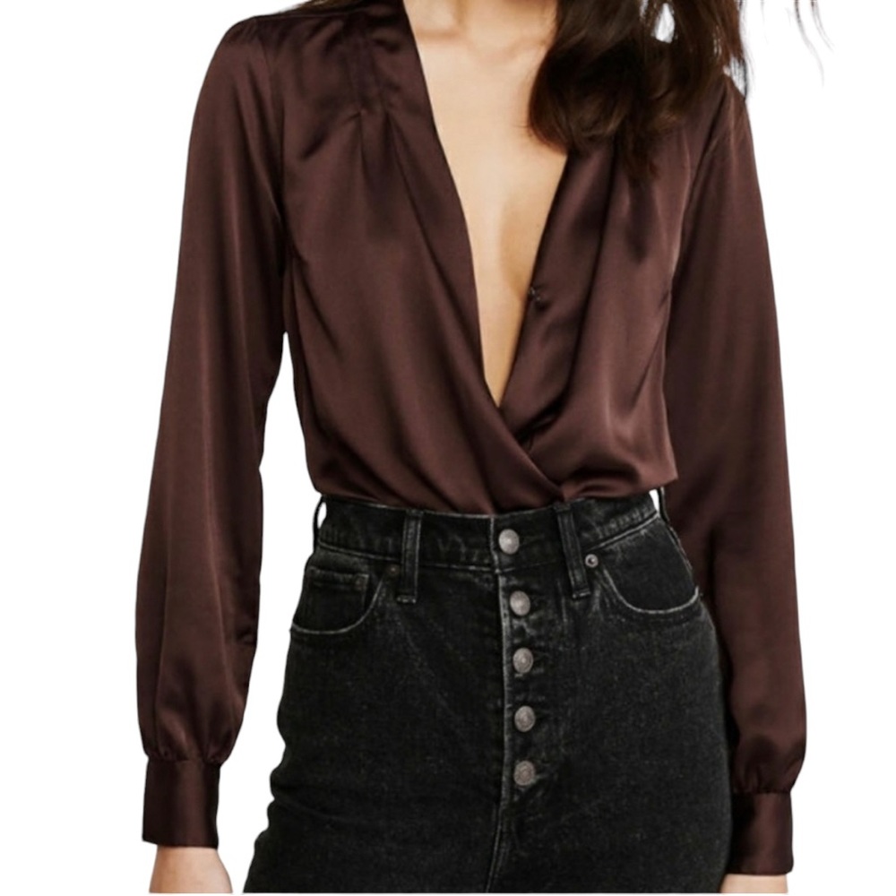 Abercrombie & Fitch Faux-wrap Bodysuit